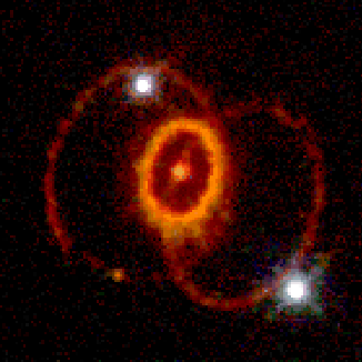 La supernova 1987a nel 1995