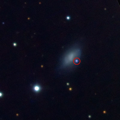 Foto della supernova SN 2006jc